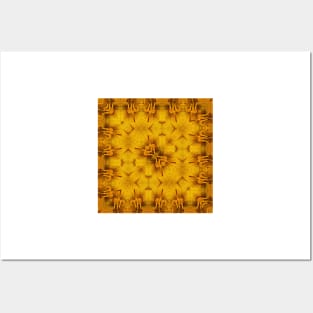 FLORAL DANCE. BLOOMİNG GOLD floral fantasy pattern and design Posters and Art